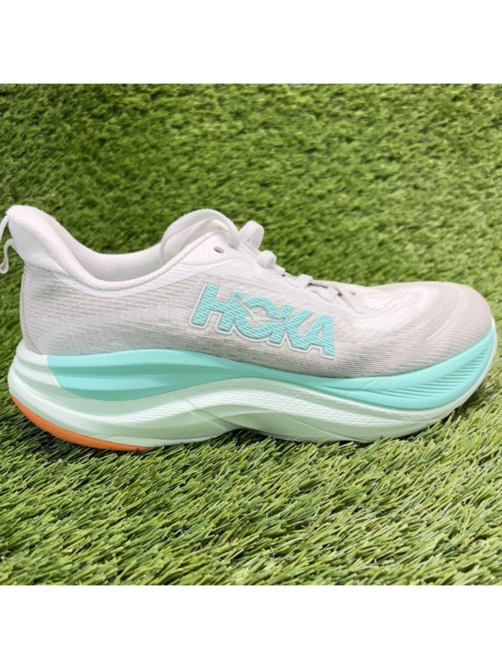Hoka One One Skyflow Womens Size 7 Gray Blue Athletic Running Shoes Sneakers